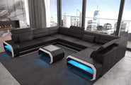 Mini Couch Verona U-Form in Leder