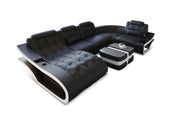 Leder Wohnlandschaft Elegante U-Form