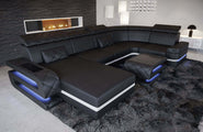 Mini Sofa Bologna U-Form in Leder