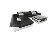 Couch Monza L-Form in Leder