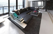 Wohnlandschaft Ravenna U-Form in Leder