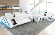 XXL Wohnlandschaft Apollonia U-Form aus Leder