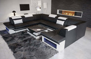 Mini Sofa Brianza U-Form aus Leder