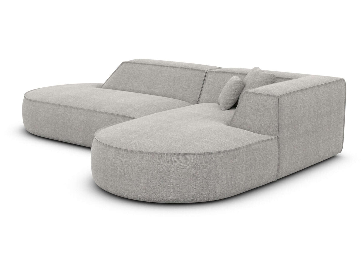 Couch Monterola Lounge L-Form in Stoff Hellgrau