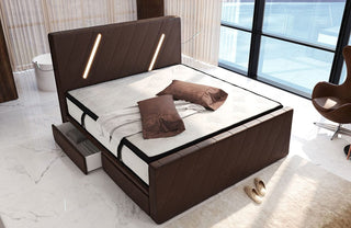 Boxspringbett Toulon Dunkelbraun