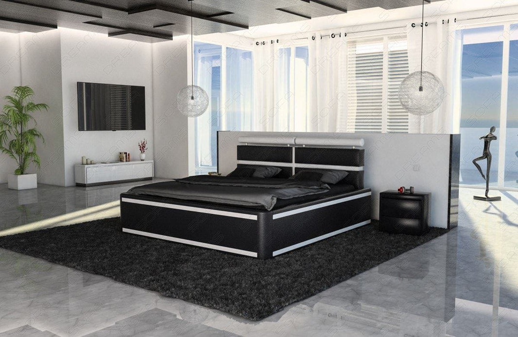 Wasserbett Venedig mit LED und runden Kopfpolstern