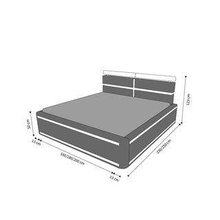 Boxspringbett Venedig Grau-Weiß