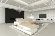 Couch Messana L-Form in Stoff