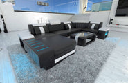 Mini Wohnlandschaft Bellagio U-Form in Leder