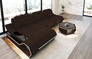 Couch Toscano L-Form in Stoff