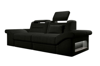 2-Sitzer Polstersofa Monza, Material: Strukturstoff, Farbe: Dunkelgrün