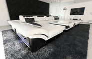 Mini Couch Monza Eleganz L-Form in Leder
