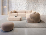 Couch Monteluna L-Form in Stoff
