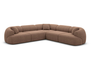 Couch Monteluna L-Form in Stoff, Material: Strukturstoff, Farbe: Braun