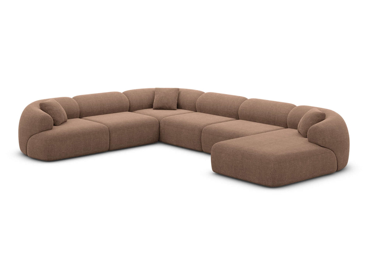 Wohnlandschaft Monteluna XXL U-Form in Stoff Braun