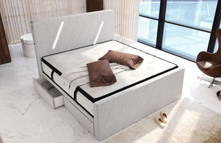 Boxspringbett Toulon Stoffbezug Macchiato