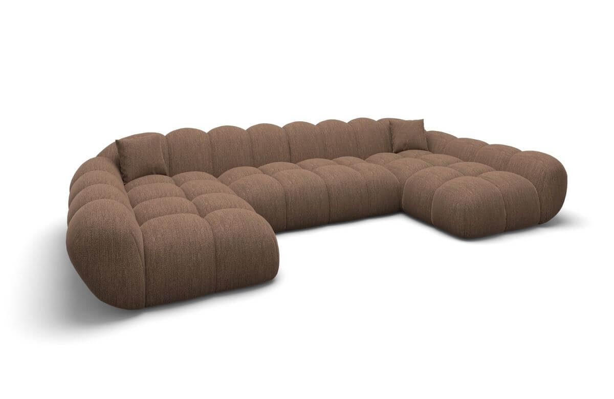 Couchlandschaft Maleron Studio U-Form in Stoff Braun