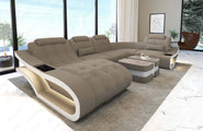 Stoff Wohnlandschaft Elegante U-Form