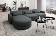 Ecksofa Valencia L-Form aus Stoff Kurz
