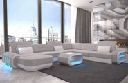 XXL Stoff Wohnlandschaft Roma U-Form