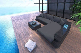 Rattan Sofa Ravenna L – Graues Design in Default Title