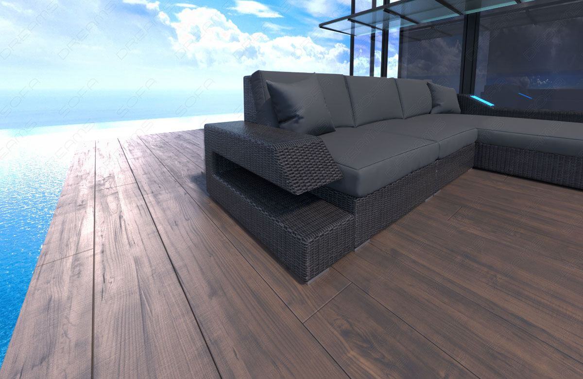 Rattan Sofa Ravenna L – Graues Design - Bild 4