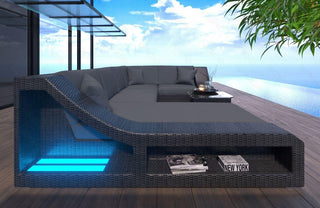 Rattan Sofa Turino U-Form – Grau - Bild 2