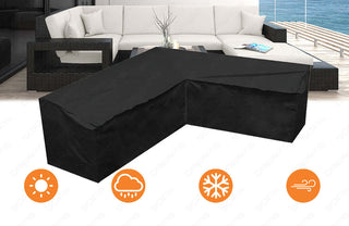 Rattansofa Abdeckung Messana U – Wetterfest für Wohnzimmer