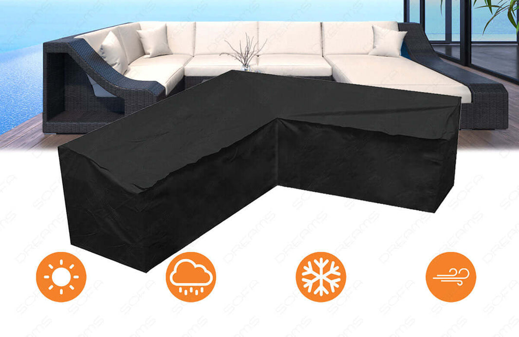 Rattansofa Abdeckung Turino U-Form