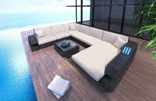 Rattan Sofa Ravenna XXL – Cremefarbenes Design in Default Title