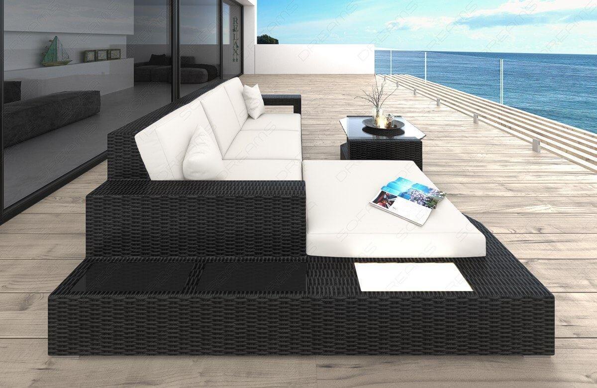 Rattan Sofa Messana L – Creme - Bild 2