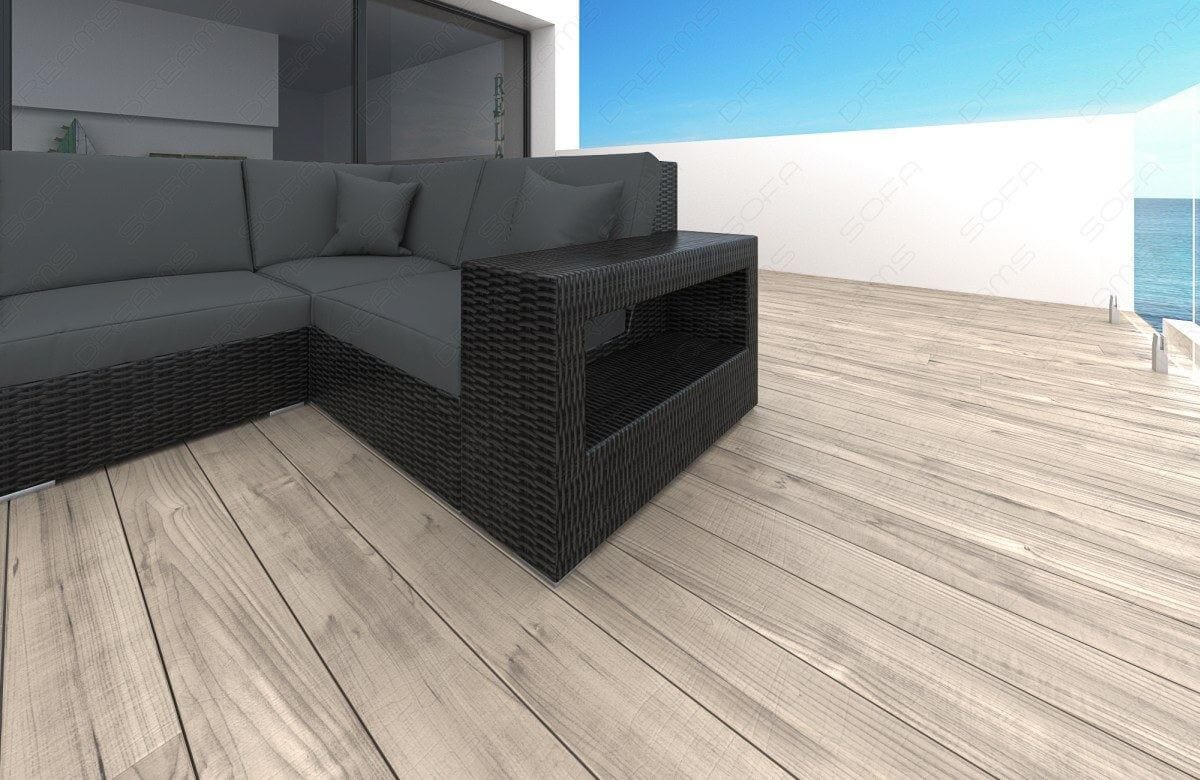 Rattan Sofa Messana U-Form – Grau - Bild 3
