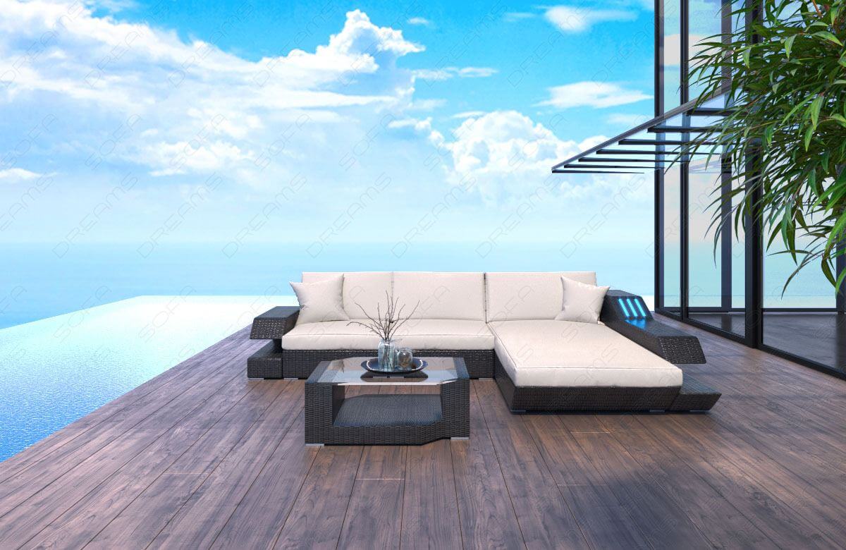 Rattan Sofa Ravenna L – Cremefarbener Charme - Bild 2