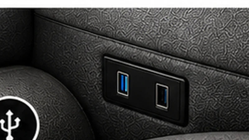 USB-Anschluss für Couch Wave L-Form in Stoff
