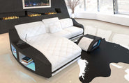 Mini Couch Swing L-Form in Leder