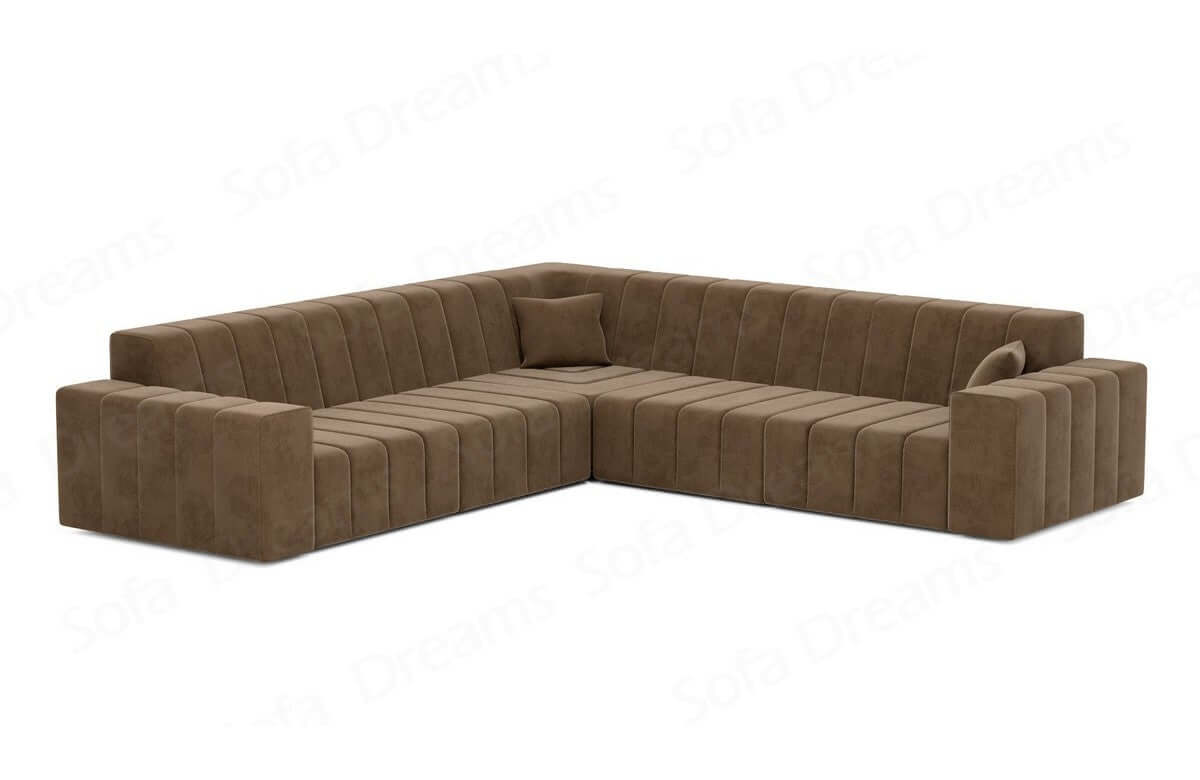 Couch Gran Canaria L-Form in Stoff Braun