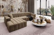 Couch Gran Canaria L-Form in Stoff Kurz