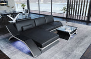 Couch Calabria L-Form in Leder