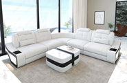 Mini Ecksofa Elena L-Form in Leder