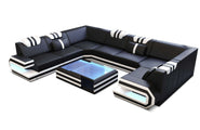 Designsofa Ragusa U-Form aus Leder