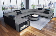 Stoff Wohnlandschaft Foggia U-Form