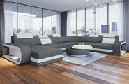 Wohnlandschaft Berlin XXL U-Form in Stoff