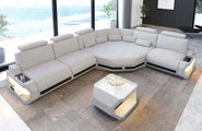 Couch Asti L-Form in Stoff