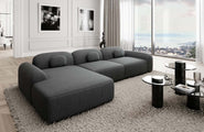 Ecksofa Barcelona L-Form aus Stoff Kurz
