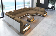 Wohnlandschaft Asti U-Form aus Stoff