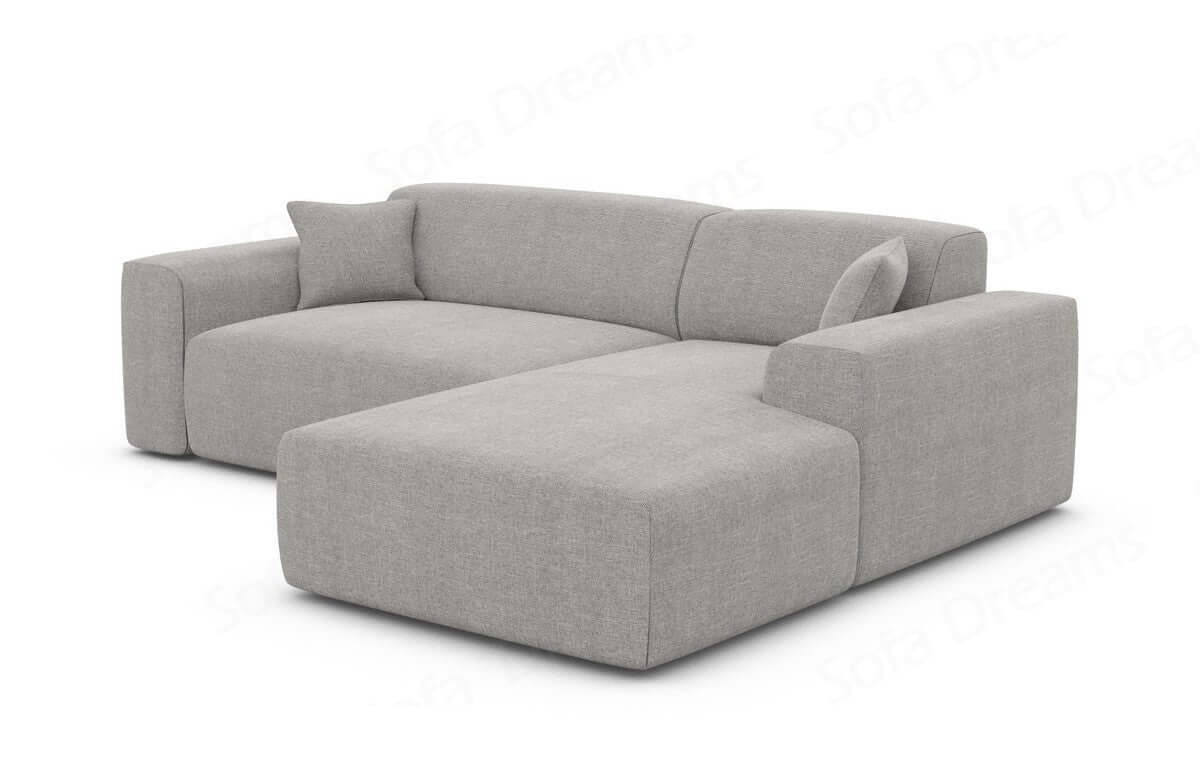 Stoff Ecksofa Mallorca L-Form Hellgrau