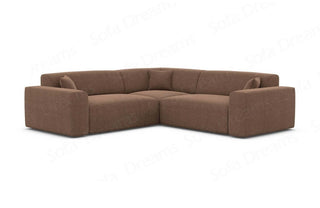 Polster Ecksofa Mallorca L-Form – Stil & Komfort in Strukturstoff und der Farbe Braun