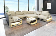 Mini Wohnlandschaft Asti U-Form aus Stoff