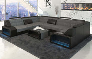 Wohnlandschaft Pesaro U-Form aus Stoff