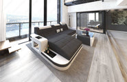 Couch Wave L-Form in Stoff